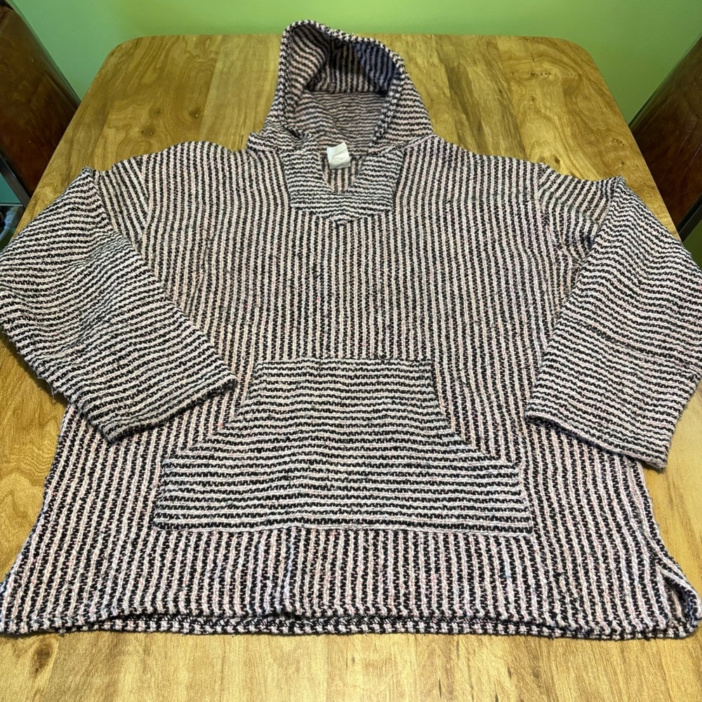3/$40 CB Apparel Baja Western Hoodie White Black Pink Sweater XL Extra Large